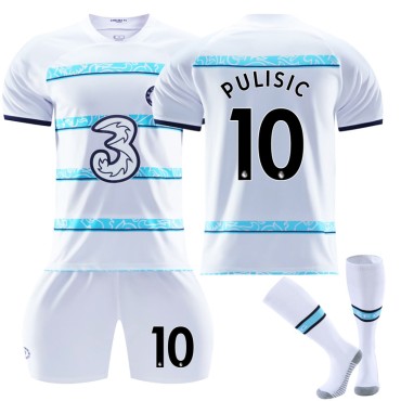 22/23 Chelsea Pulisic N. 10 Away Game Kids Men Football Jersey Kits