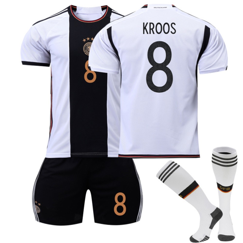 22/23 Germany Kroos N. 8 Home Field Kids Men Football Jersey Kits