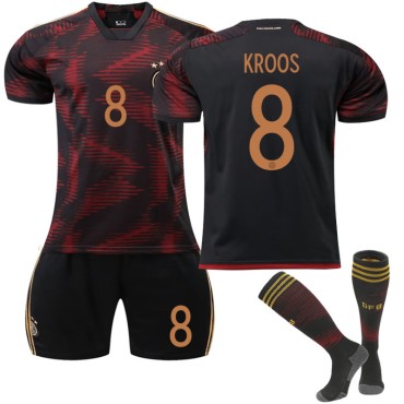 22/23 Germany Kroos N. 8 Away Game Kids Men Football Jersey Kits