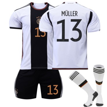 22/23 Germany Muller N. 13 Home Field Kids Men Football Jersey Kits