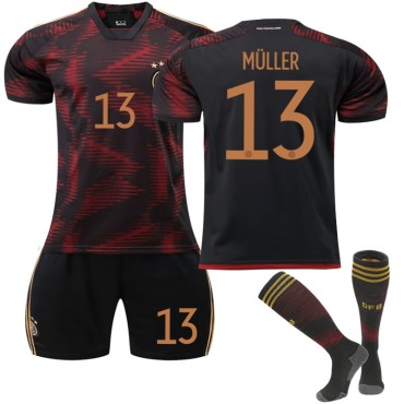 22/23 Germany Muller N. 13 Away Game Kids Men Football Jersey Kits