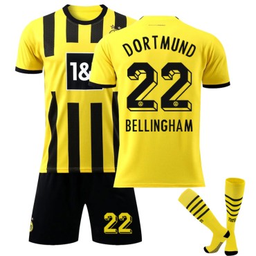 22/23 Dortmund Bellingham N. 22 Home Field Kids Men Football Jersey Kits