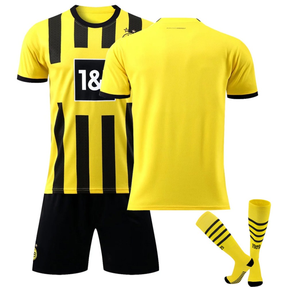 22/23 Dortmund Home Field Kids Men Football Jersey Kits