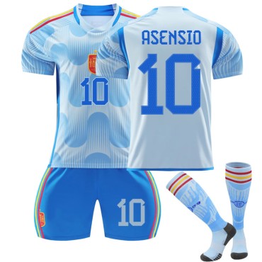 22/23 Spain Asensio N. 10 Away Game Kids Men Football Jersey Kits