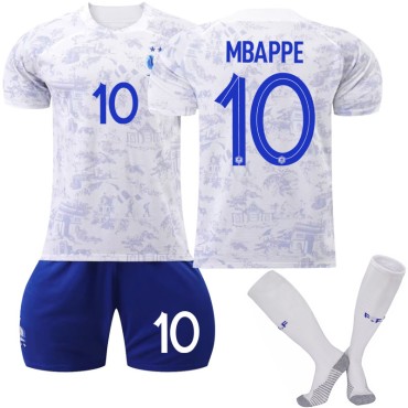 22/23 France Mbappe N. 10 Away Game Kids Men Football Jersey Kits