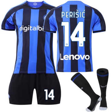 22/23 Intel Milan Perisic N.  Home Field Kids Men Football Jersey Kits