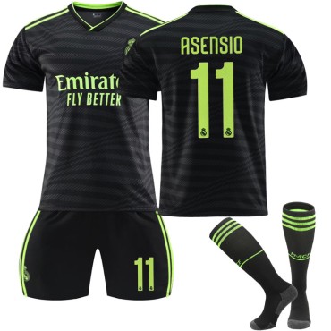 22/23 Real Madird Asensio N. 11 2nd Away Game Kids Men Football Jersey Kits