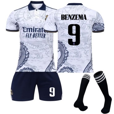 22/23 Real Madird Benzema N. 9 3rd Away Game Kids Men Football Jersey Kits