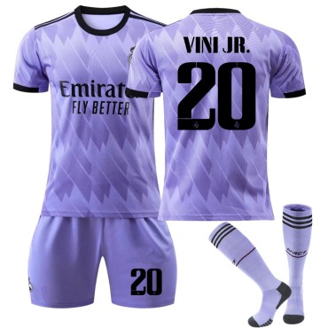 22/23 Real Madird Vini.Jr N. 20 Away Game Kids Men Football Jersey Kits