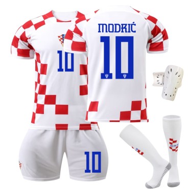 22/23 Croatia Modric N. 10 Home Field Kids Men Football Jersey Kits