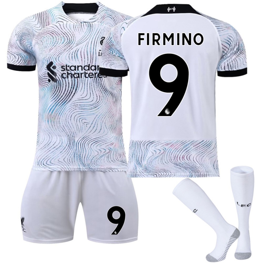 22/23 Liverpool Firmino N. 9 Away Game Kids Men Football Jersey Kits