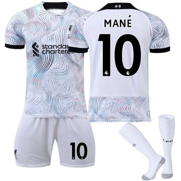 22/23 Liverpool Mane N. 10 Away Game Kids Men Football Jersey Kits