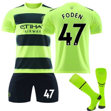 22/23 Manchester City Foden N. 47 2nd Away Game Kids Men Football Jersey Kits