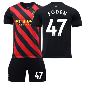 22/23 Manchester City Foden N. 47 Away Game Kids Men Football Jersey Kits