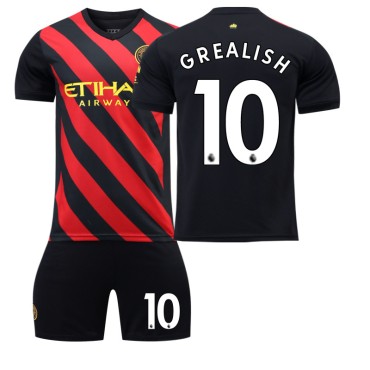 22/23 Manchester City Grealish N. 10 Away Game Kids Men Football Jersey Kits