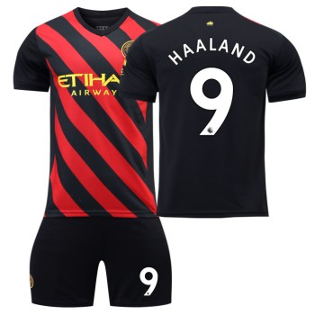 22/23 Manchester City Haaland N. 9 Away Game Kids Men Football Jersey Kits