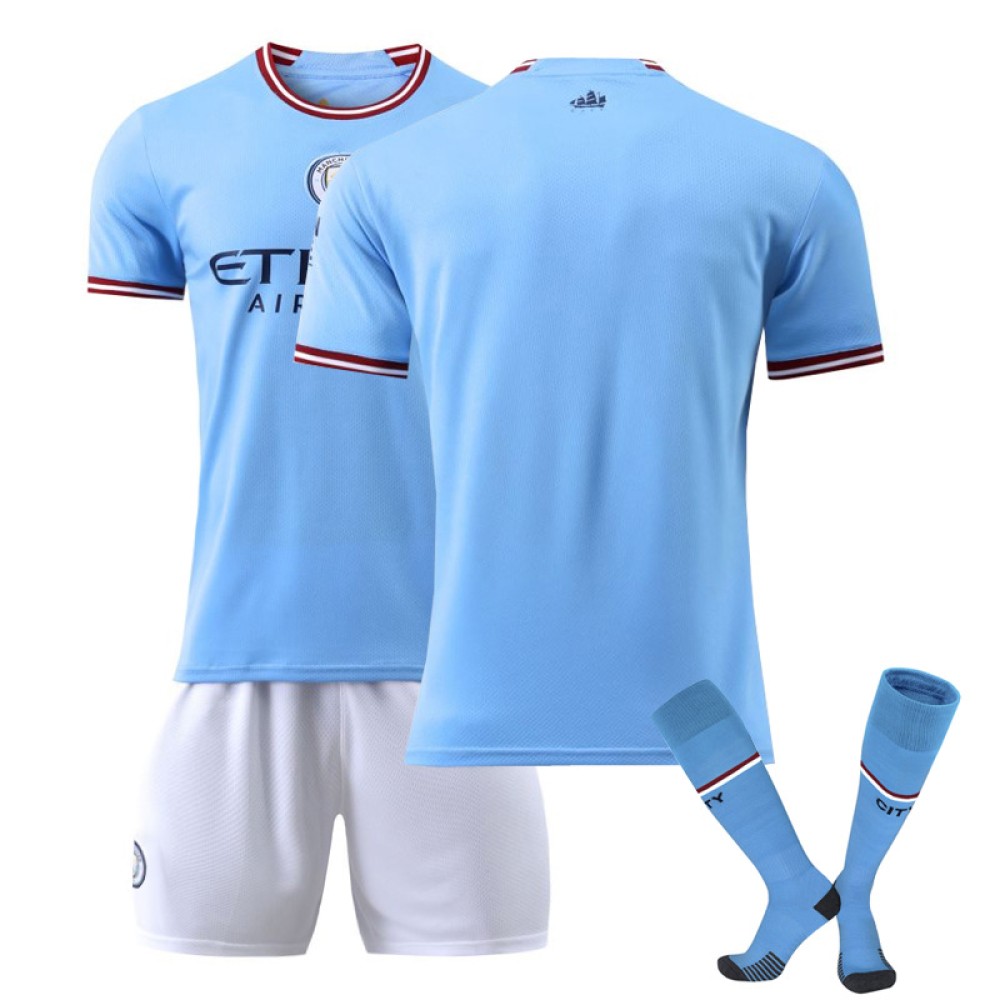 22/23 Manchester City Home Field Kids Men Football Jersey Kits