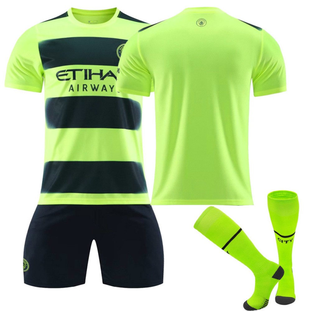 22/23 Manchester City 2nd Away Game Kids Men Football Jersey Kits