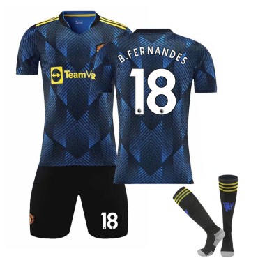 22/23 Manchester United B.Fernandes N. 8 3rd Away Game Kids Men Football Jersey Kits