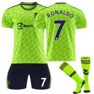 22/23 Manchester United Christiano Ronaldo N. 7 2nd Away Game Kids Men Football Jersey Kits