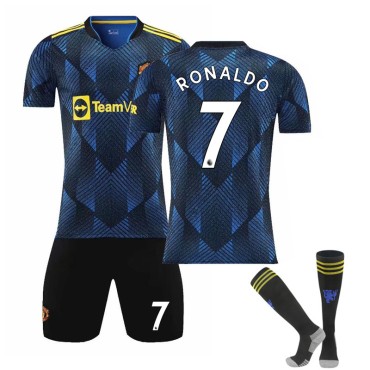 22/23 Manchester United Christiano Ronaldo N. 7 3rd Away Game Kids Men Football Jersey Kits