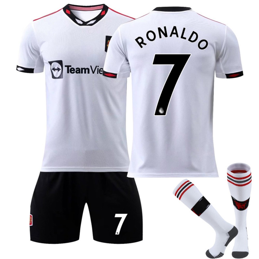 22/23 Manchester United Christiano Ronaldo N. 7 Away Game Kids Men Football Jersey Kits