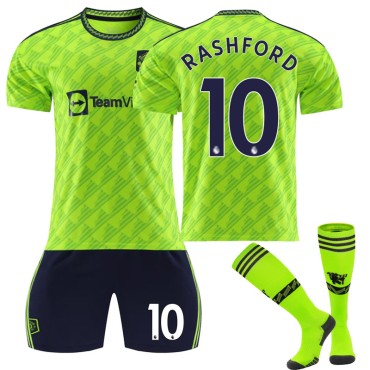 22/23 Manchester United Rashfood N. 10 2nd Away Game Kids Men Football Jersey Kits