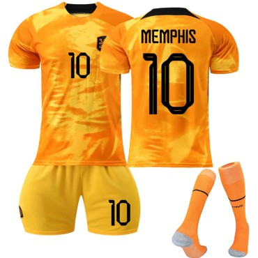 22/23 Netherland Memphis N. 10 Home Field Kids Men Football Jersey Kits