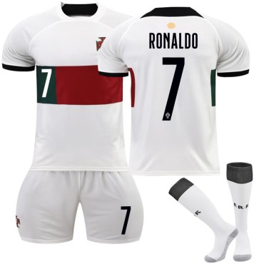 22/23 Portgual Christiano Ronaldo N. 7 Away Game Kids Men Football Jersey Kits