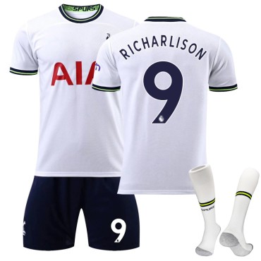 22/23 Tottenham Hotspur Richarlison N. 9 Home Field Kids Men Football Jersey Kits