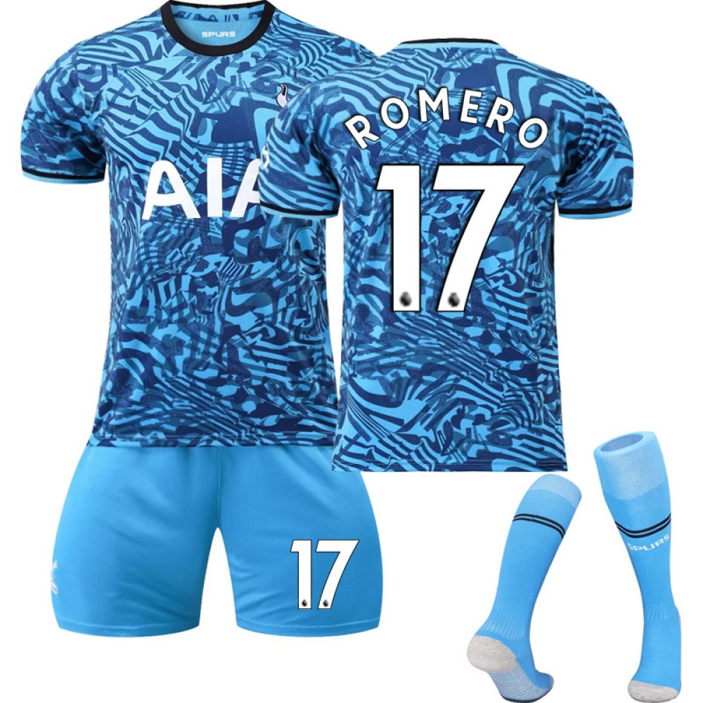 22/23 Tottenham Hotspur Romero N. 17 2nd Away Game Kids Men Football Jersey Kits