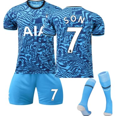 22/23 Tottenham Hotspur SON N. 7 2nd Away Game Kids Men Football Jersey Kits