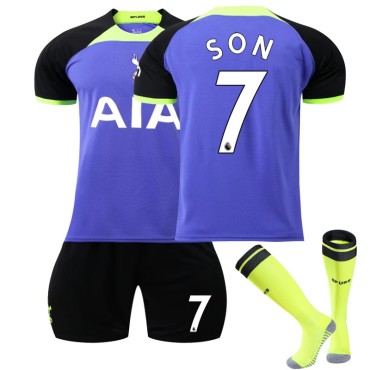 22/23 Tottenham Hotspur SON N. 7 Away Game Kids Men Football Jersey Kits