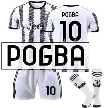 22/23 Juventus Pogba N. 10 Home Field Kids Men Football Jersey Kits