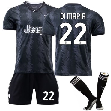 22/23 Juventus Di Maria N. 22 Away Game Kids Men Football Jersey Kits